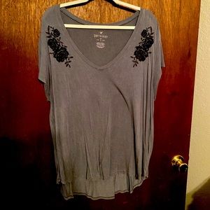 American Eagle Soft and Sexy Embroidered top